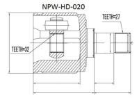 фото thumb №2, Npw-hd-020 nty шарнір внутрішній