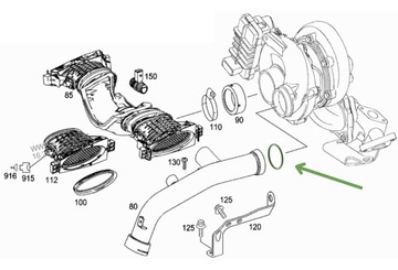 ОРИГИНАЛЬНОЕ УПЛОТНЕНИЕ ВОЗДУХОПРОВОДА MERCEDES OM642