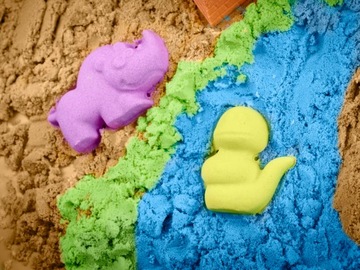 BibiMoon Kinetic Sand 5 кг Piaskolina Molds БАССЕЙН БОЛЬШОЙ НАБОР