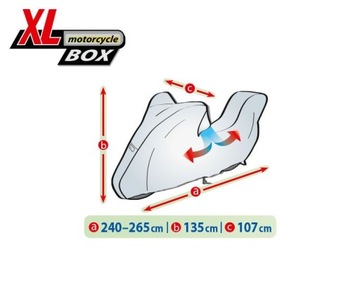 Профессиональный чехол для мотоцикла XL BOX 240-265