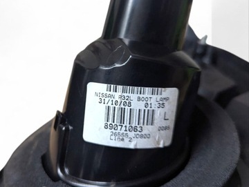 фото thumb №8, Лампа задняя w крышка багажника левая сторона nissan qashqai+ 2 j10 2008 26555jd800