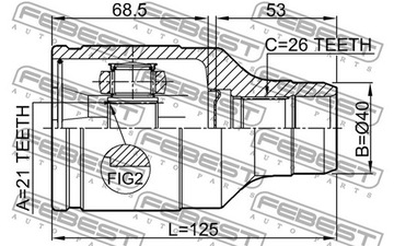 ВНУТРЕННИЙ ПРИВОДНОЙ СОЕДИНЕНИЕ FRONT P для SUZUKI Liana