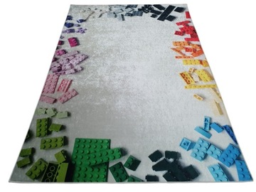 ЦИФРОВОЙ цветной ковер с кубиками 160х230 для игры с кубиками Lego duplo cobi