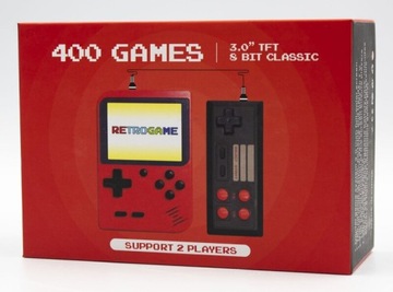 MINI KONSOLA GIER RETRO 400 GIER 3 cale + PAD