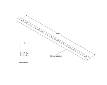 ЗОЛОТАЯ УГЛОВАЯ ПОЛОСКА J 12,5 мм x 270 см