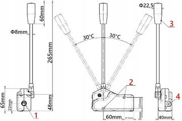 2x DŹWIGNIA JOYSTICK ROZDZIELACZA 2 SEK +LINKA TUR