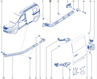 фото thumb №15, Направляюча двері лівих зсувних renault kangoo iii 4 iv nissan townstar