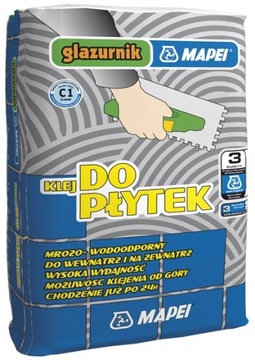 Mapei Klej do płytek GLAZURNIK Szary C1 25kg
