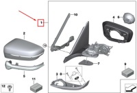 фото thumb №1, Bmw 7 g11 передня частина правий сторона wing mirror 51167437166