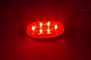 Lampka LED czerwona obrysowa 12V 24V oświetlenie