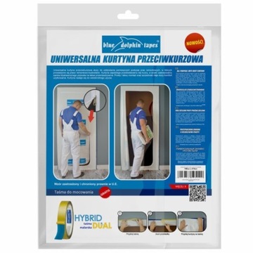 ПЫЛЕВАЯ ЗАНАВЕСА BLUE DOLPHIN REPAIR 100x215CM + ГИБРИДНАЯ ДВОЙНАЯ ЛЕНТА