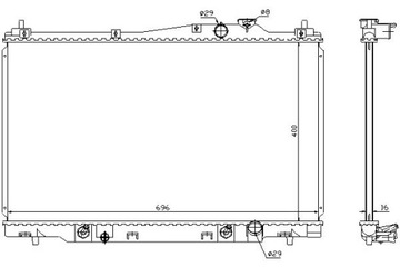 фото thumb №12, Радиаторов двигателя honda stream 12/00- 1,7i m / a +