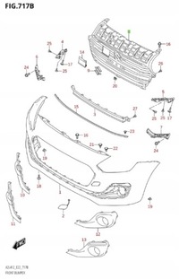 фото thumb №6, Suzuki swift mk8 2017-решітка решітка радіатора решітка радіатора pod радар