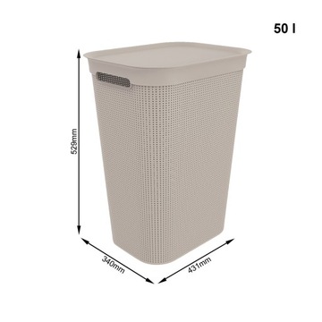 Корзина для белья Rotho BRISEN 50л