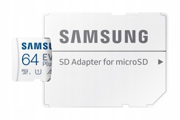 КАРТА ПАМЯТИ SAMSUNG EVO Plus EVO+ 64 ГБ micro SD 160 МБ/с с адаптером
