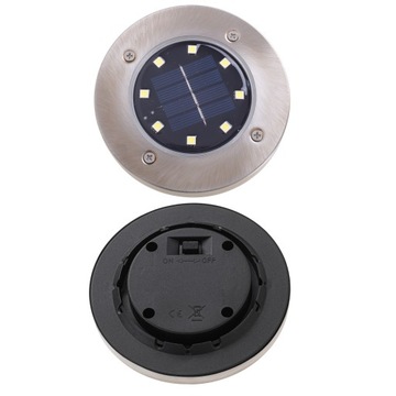 Садовые наземные солнечные светильники, 8LED, 4 шт. теплый белый
