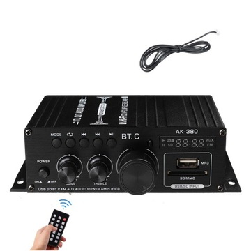 УСИЛИТЕЛЬ СТЕРЕО BLUETOOTH AMPLITUNER AK380 400 Вт