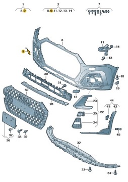 фото thumb №1, Заглушка отверстие ушка do буксировка audi a1 aso оригинал новый 82a807241bgru