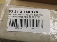 Роз'єм фари лівий задній mini cooper clubman 2006-2014 / 63212758129 Зі Шроту, фото thumb