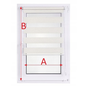 Roleta Rolety Dzień Noc wewnętrzna z prowadnicami na wymiar 111x215 cm