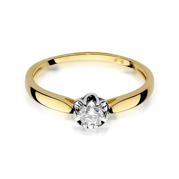 Кольцо W-62 0,15CT Diamond Yellow Gold 585