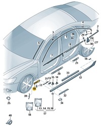 фото thumb №11, Тримач кріплення планки порогової audi a6 c7 2011-2018 лівий 4g0853921b