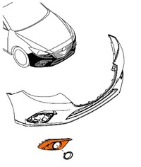 фото thumb №2, Оригинальная правая рамка противотуманной фары mazda 3 '13-16