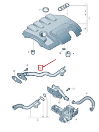 фото thumb №1, Audi tt 8j двигатель breather line 06h103213k