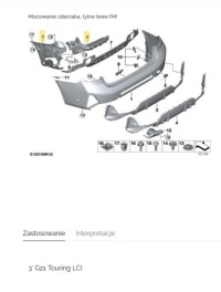 фото thumb №12, Кронштейн  крепление бампера левое правое зад комплект bmw 3 g21 м-пакет lci