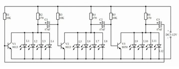 Wirujące 12Led niebieskie nauka lutowania diy kit