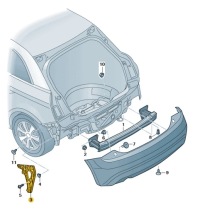 Купить Направляющая направляющая бампера задняя правый audi a1 przedlift aso оригинал, фото thumb