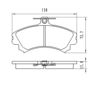 фото thumb №2, Гальмівні колодки передні mitsubishi carisma colt space star volvo v40 smart forfour