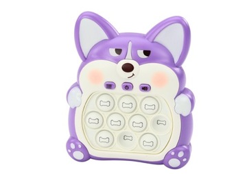Аркадная игровая консоль Pop-It Lisek 7 игровых режимов Фиолетовый