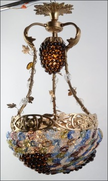 Śliczny żyrandol/lampa szkło Muranoklosz-758