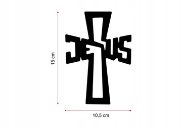 Krzyż metalowy na ścianę KNS003 15 cm złoty