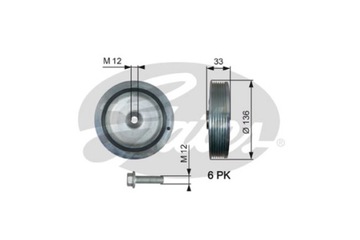 фото thumb №11, Колесо ременное gates tvd1008a 4402569