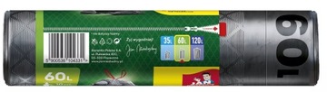 Гибкие мешки для мусора Flex&Strong Jan Niezbędny 63x72см 60л 5x10 шт.