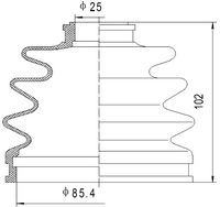 фото thumb №1, Захист шарнір зовнішнього dodge caravan 91-