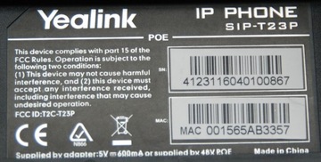 Стационарный VoIP-телефон Yealink SIP-T23P