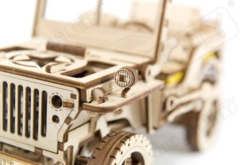 Деревянный городской джип 4x4 Механическая модель 3D-пазл