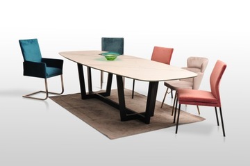 Stół LARGO blat w stylu marmuru 300 x 120 LAMINAM
