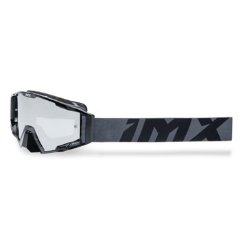 ОЧКИ IMX SAND GRAPHIC ЧЕРНЫЕ ГЛЯНЦЕВЫЕ/СЕРЫЕ — СЕРЕБРЯНЫЙ ИРИДИЙ + ПРОЗРАЧНОЕ СТЕКЛО
