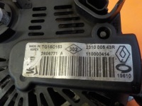 Scenic 3 megane 2.0 16v cvt 11r 140km m4r713 генератор 231000543r Недорого, фото thumb