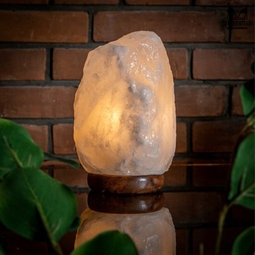 LAMPA SOLNA BIAŁA 3-5 kg SÓL HIMALAJSKA JONIZATOR POWIETRZA INHALATOR