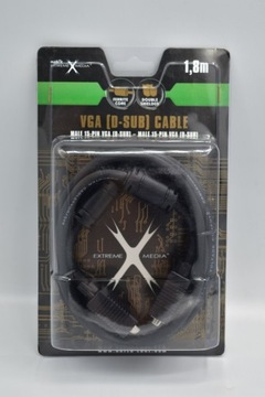 Кабель VGA M/M длиной 1,8 м с ферритовым дросселем