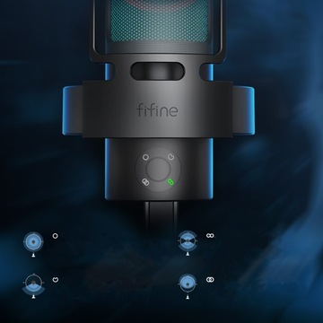 Игровой конденсаторный микрофон Fifine A8 PLUS RGB Plug&Play