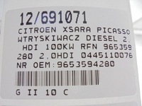 фото thumb №8, Citroen xsara picasso форсунка дизель 9653594280 2,0hdi 0445110076