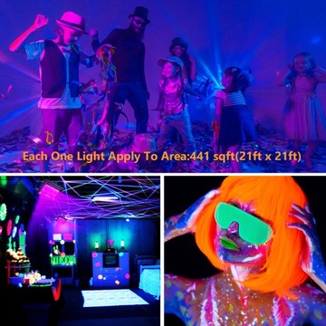 УФ-светодиодная лампа, 12 светодиодов Blacklight мощностью 36 Вт
