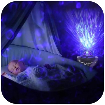 PROJEKTOR GWIAZD NIEBA LAMPKA NOCNA LED USB C RZUTNIK DLA DZIECI RGB +PILOT