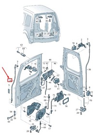 фото thumb №1, Vw caddy iv sa mk6 rear left upper задняя дверь трос кабель 2k0827531